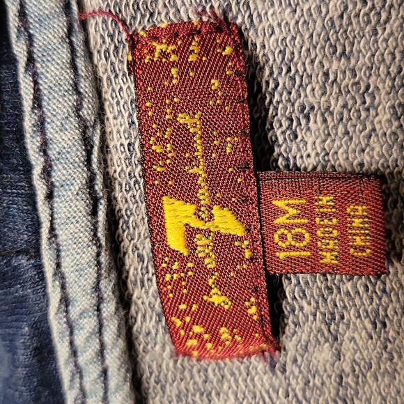 7 for all mankind denim look fitted zip up hoodie - Picture 3 of 4